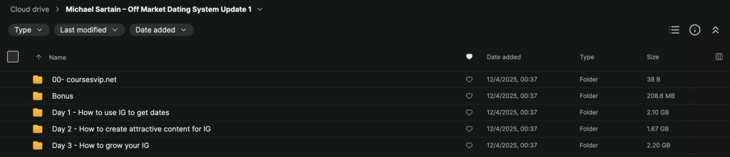 Michael Sartain – Off Market Dating System