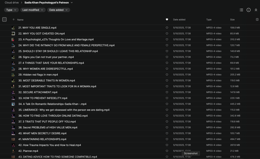 Sadia Khan Psychologyst’s Patreon