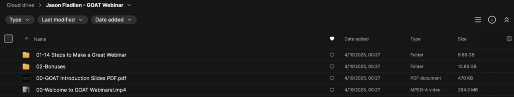 Jason Fladlien – GOAT Webinar