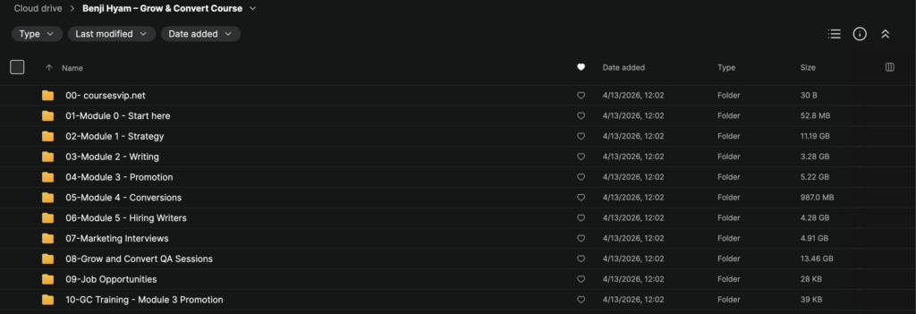 Benji Hyam – Grow & Convert Course