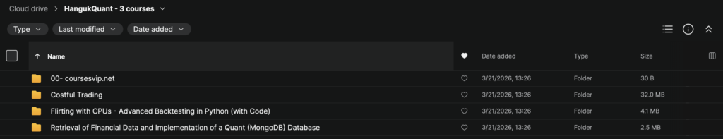 HangukQuant – 3 Courses