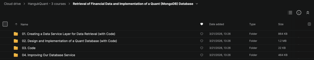 HangukQuant – 3 Courses