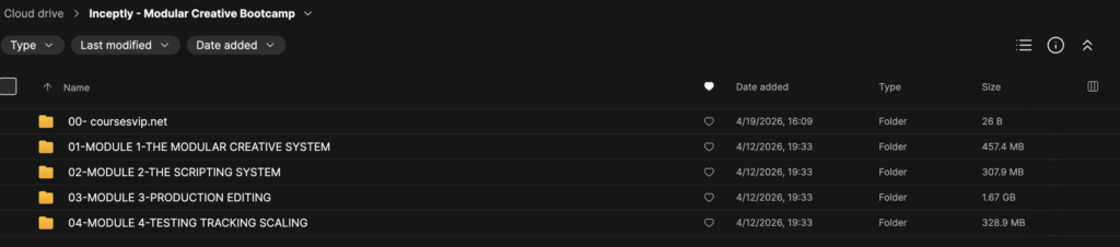 Inceptly – Modular Creative Bootcamp