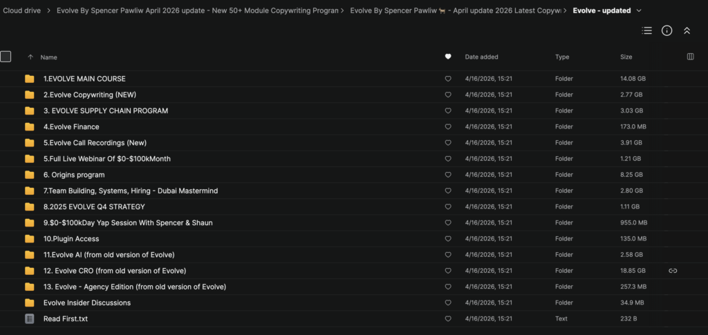 Spencer Pawliw – Evolve + Origins Ecommerce Pack (April 2026)