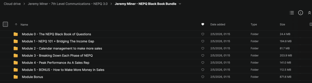 Jeremy Miner - NEPQ Black Book Bundle
