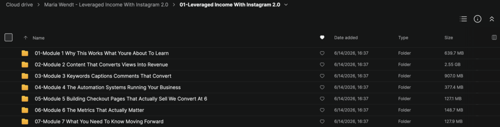 Maria Wendt – Leveraged Income With Instagram 2.0